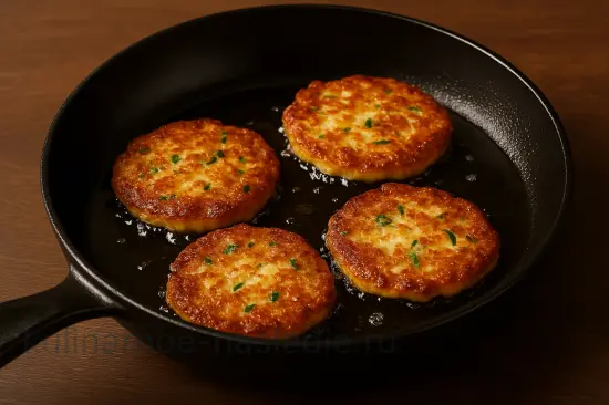 Драники с зеленым луком и яйцом - золотистые и хрустящие - шаг 4 (изображение)