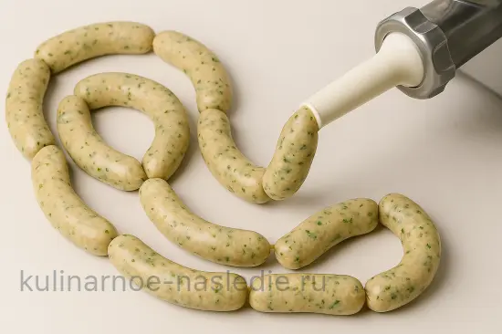 Домашние колбаски из курицы и индейки с летними травами - шаг 8 (изображение)