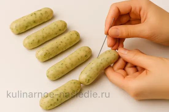 Домашние колбаски из курицы и индейки с летними травами - шаг 10 (изображение)