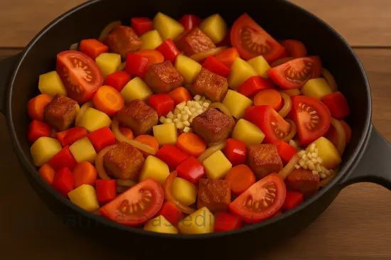 Сочное рагу из свинины с картошкой и овощами - шаг 5 (изображение)