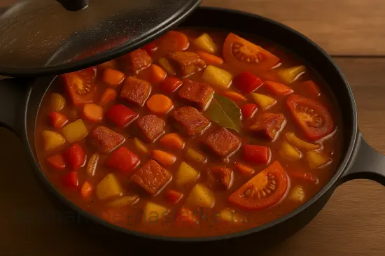Сочное рагу из свинины с картошкой и овощами - шаг 7 (изображение)
