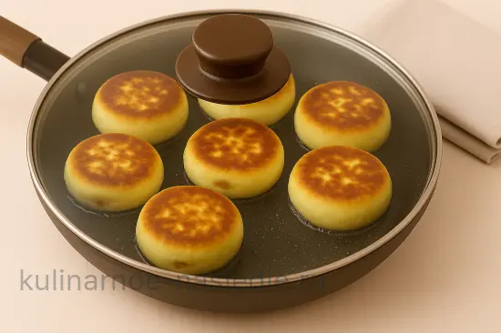 Нежный творожный сырник с изюмом и ванилью - шаг 7 (изображение)