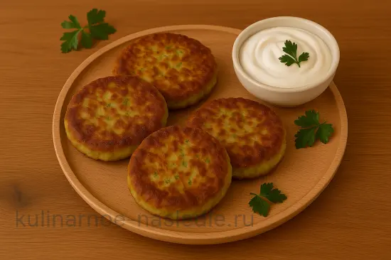 Кабачковые оладьи с сыром и чесноком - шаг 8 (изображение)