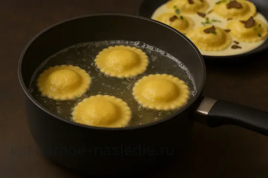 Равиоли с крабом и трюфельным кремом - шаг 6 (изображение)