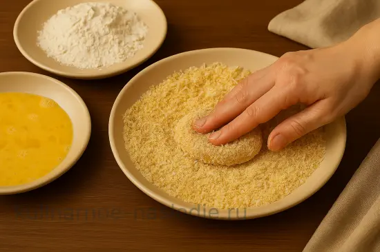 Домашние куриные котлеты с хрустящей сырной корочкой - шаг 3 (изображение)
