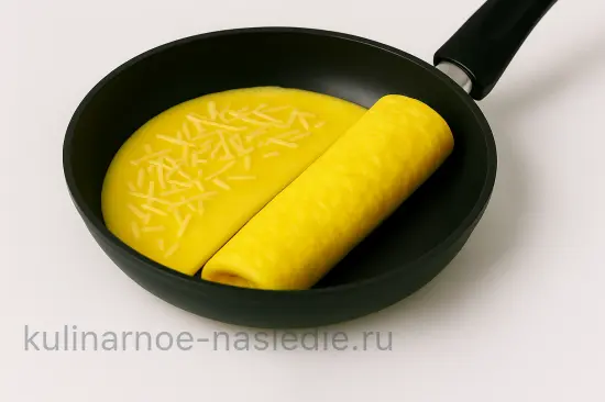 Яичный ролл со шпинатом и курицей - шаг 6 (изображение)