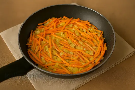 Ароматный куриный суп с манкой и корейской морковкой - шаг 3 (изображение)