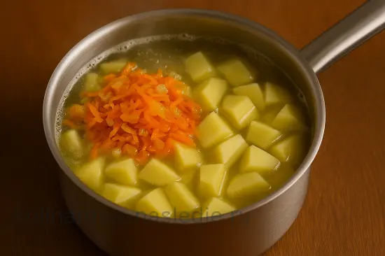 Сырный суп с фрикадельками и кабачками - шаг 5 (изображение)