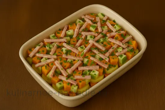 Мясная запеканка с тыквой, картошкой и беконом - шаг 5 (изображение)