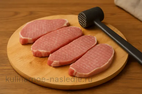 Хрустящее мясо в сырном кляре с чесночными гренками - шаг 1 (изображение)