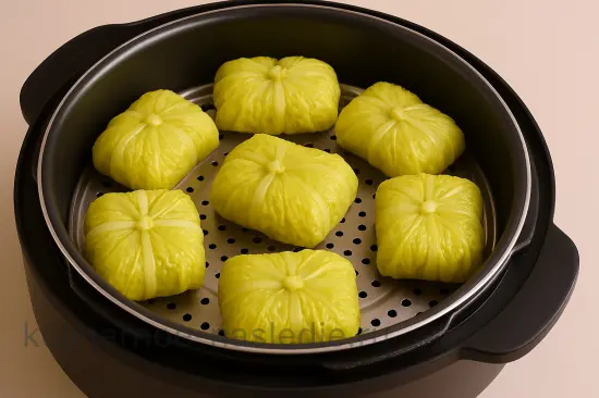 Нежные голубцы из пекинской капусты с мясной начинкой - шаг 7 (изображение)
