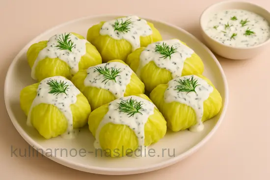 Нежные голубцы из пекинской капусты с мясной начинкой - шаг 9 (изображение)