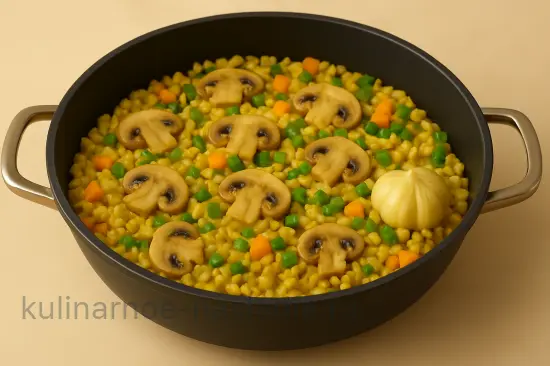 Плов из перловки с грибами и овощами - шаг 8 (изображение)