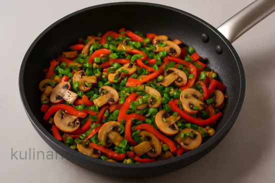 Треска, запеченная с грибами и овощами - шаг 3 (изображение)