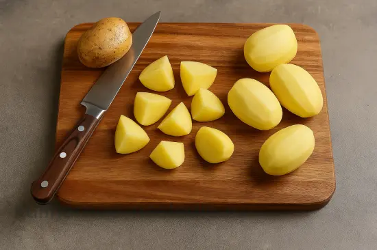 Шашлычки из картофеля и грибами запеченные в духовке на шпажках - шаг 2 (изображение)