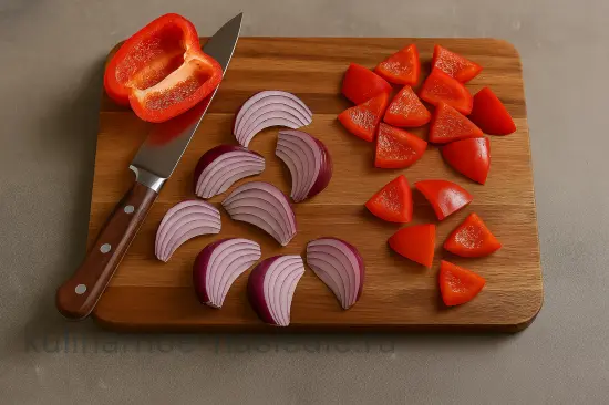 Шашлычки из картофеля и грибами запеченные в духовке на шпажках - шаг 3 (изображение)