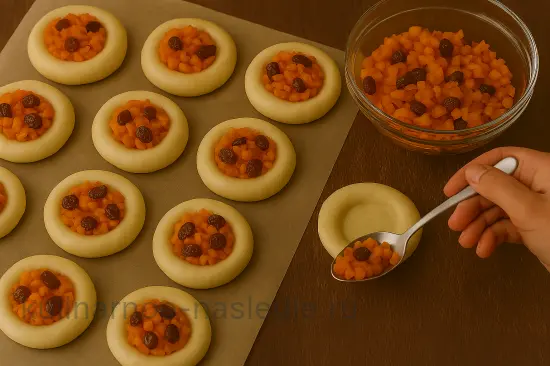 Ватрушки с морковью и курагой - шаг 6 (изображение)