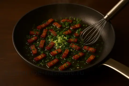 Классическая паста Карбонара с беконом и сливочно-сырным соусом - шаг 4 (изображение)