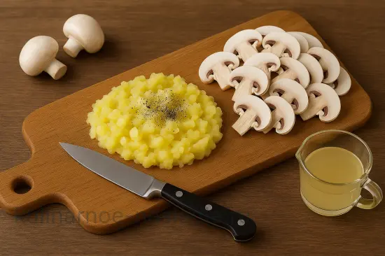 Жареные пирожки с грибами и картофелем - шаг 3 (изображение)