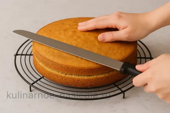 Торт из яблочного пюре и творога с коньячной пропиткой - шаг 3 (изображение)