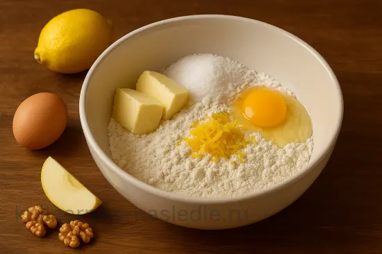 Яблочный пирог с изюмом, черносливом и орехами - шаг 1 (изображение)
