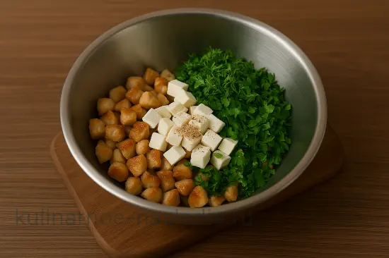 Запечённые помидоры с курицей, сыром и цукини - шаг 3 (изображение)