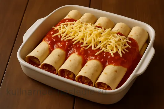 Мексиканские энчиладас с курицей и сыром - шаг 6 (изображение)