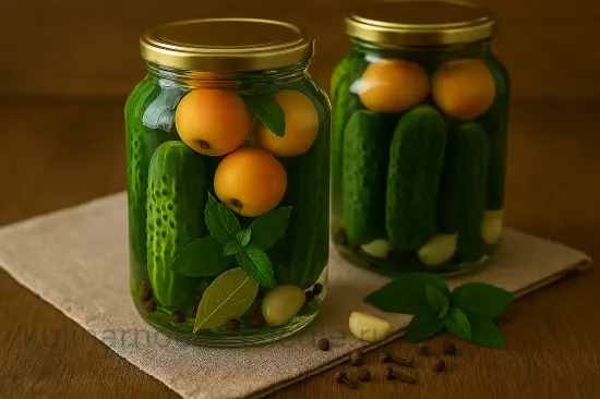 Маринованные огурцы с ранетками и мятой - шаг 4 (изображение)