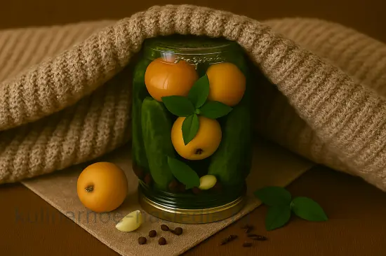 Маринованные огурцы с ранетками и мятой - шаг 8 (изображение)
