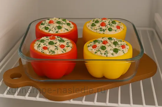 Фаршированные перцы с тунцом и сливочным сыром - шаг 7 (изображение)