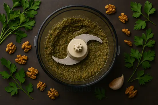 Баклажановые рулеты с курицей и ореховой начинкой - шаг 1 (изображение)