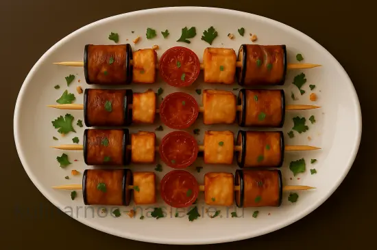 Баклажановые рулеты с курицей и ореховой начинкой - шаг 8 (изображение)