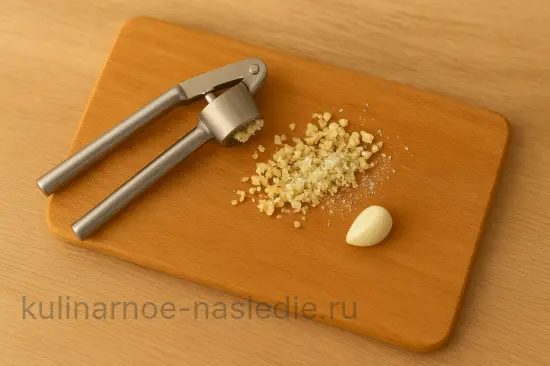 Салат с огурцами и помидорами под ореховым соусом - шаг 6 (изображение)