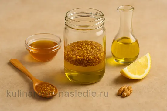 Салат со свеклой и сыром фета под горчично-медовым соусом - шаг 1 (изображение)