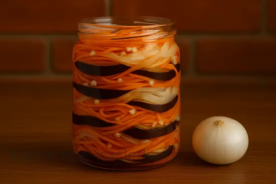 Острые баклажаны с морковью по-корейски на зиму - шаг 6 (изображение)