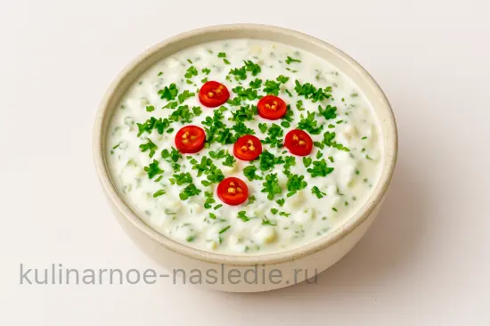 Острый белый соус с маринованными огурчиками и чили - шаг 6 (изображение)