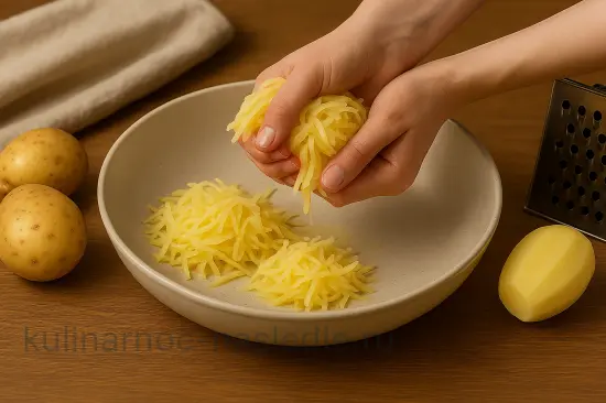 Драники с маринованными грибами и укропом - шаг 1 (изображение)