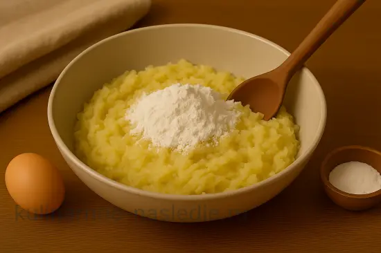 Драники с маринованными грибами и укропом - шаг 4 (изображение)