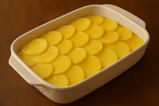 Запеканка с картофелем, рисом и курицей в овощах - шаг 6 (изображение)