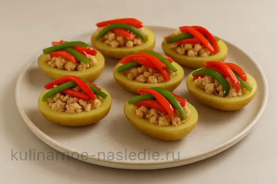Фаршированный картофель с курицей и сырной шапочкой - шаг 4 (изображение)