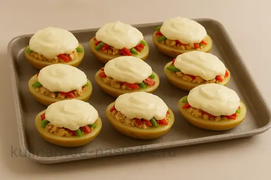 Фаршированный картофель с курицей и сырной шапочкой - шаг 6 (изображение)