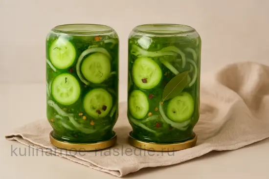 Огуречный салат с луком и укропом на зиму - шаг 5 (изображение)