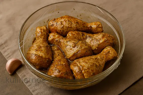 Сочные куриные ножки в духовке с чесноком и травами - шаг 3 (изображение)