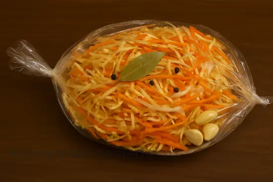 Курица в рукаве с капустой и чесноком - шаг 4 (изображение)