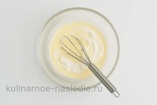 Домашний киш с куриной печенью и картофельной соломкой - шаг 7 (изображение)