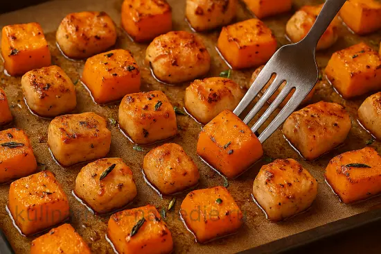 Сочная запечённая тыква с курицей и розмарином - шаг 4 (изображение)
