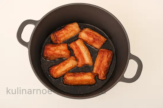 Свиные ребрышки с овощами в казане - шаг 2 (изображение)