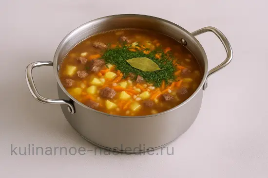 Суп с перловкой и говядиной - шаг 7 (изображение)