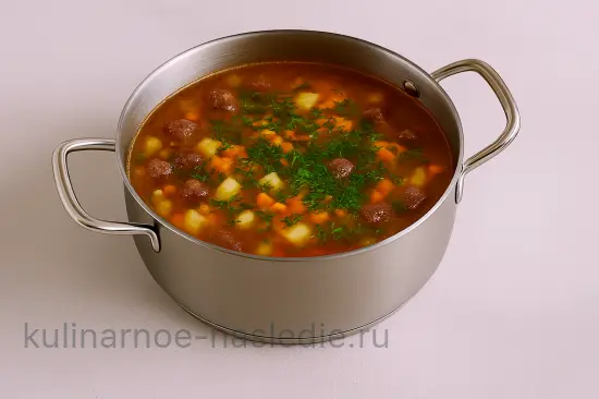 Суп с перловкой и говядиной - шаг 8 (изображение)