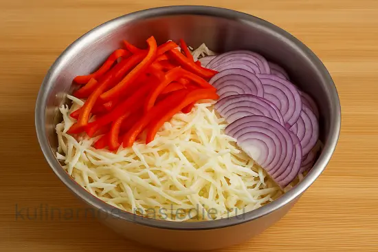 Быстрая маринованная капуста с перцем и луком - шаг 3 (изображение)